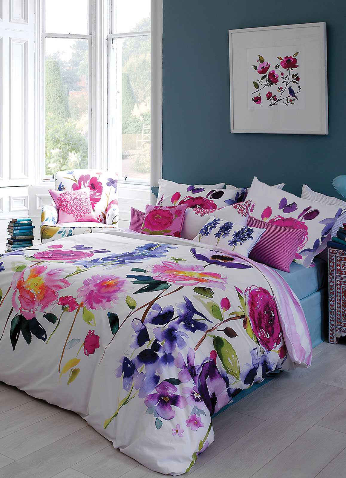 Makosatin Bettwäsche-Set Taransay Meadow bluebellgray