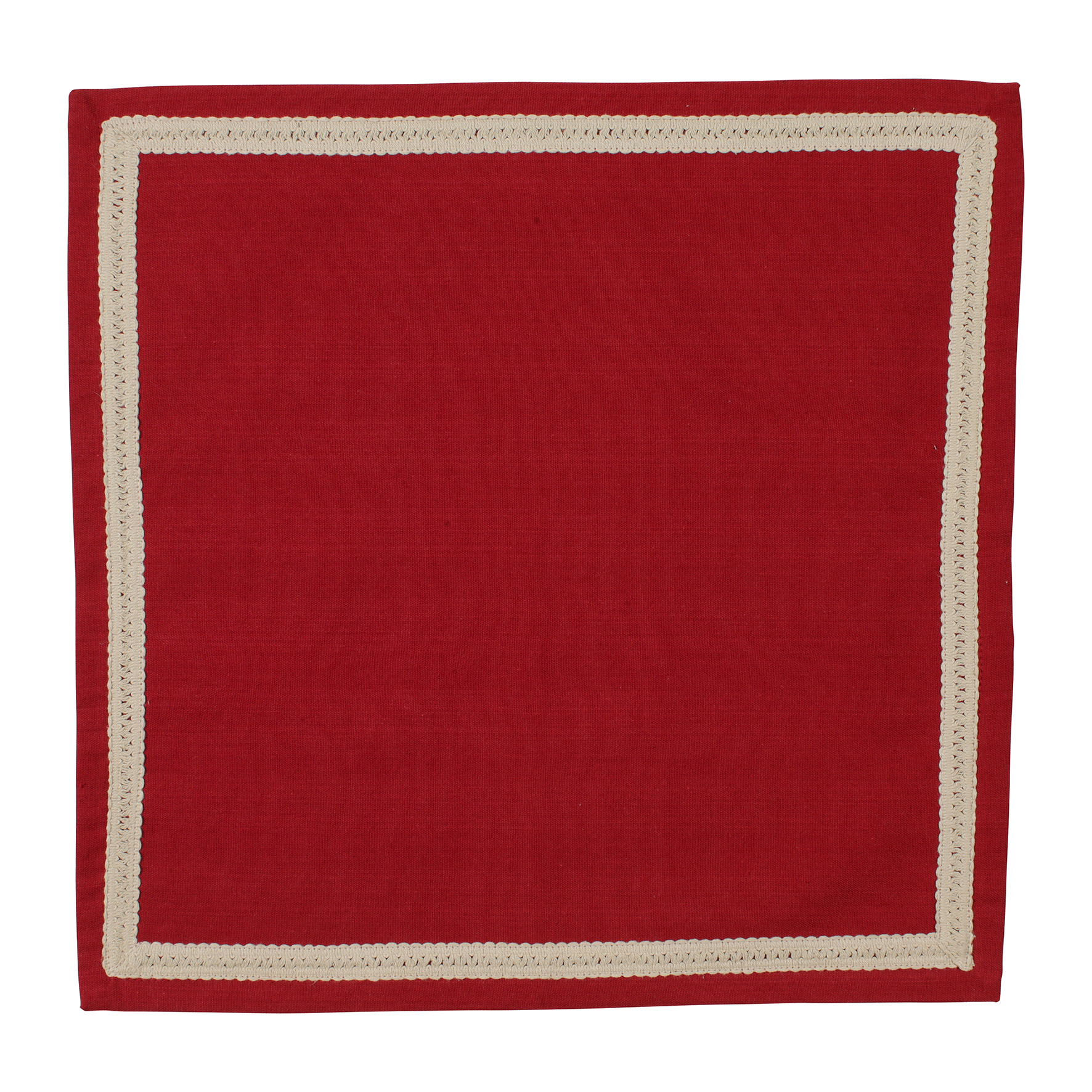 Serviette-Baumwolle-rot-mit-borte