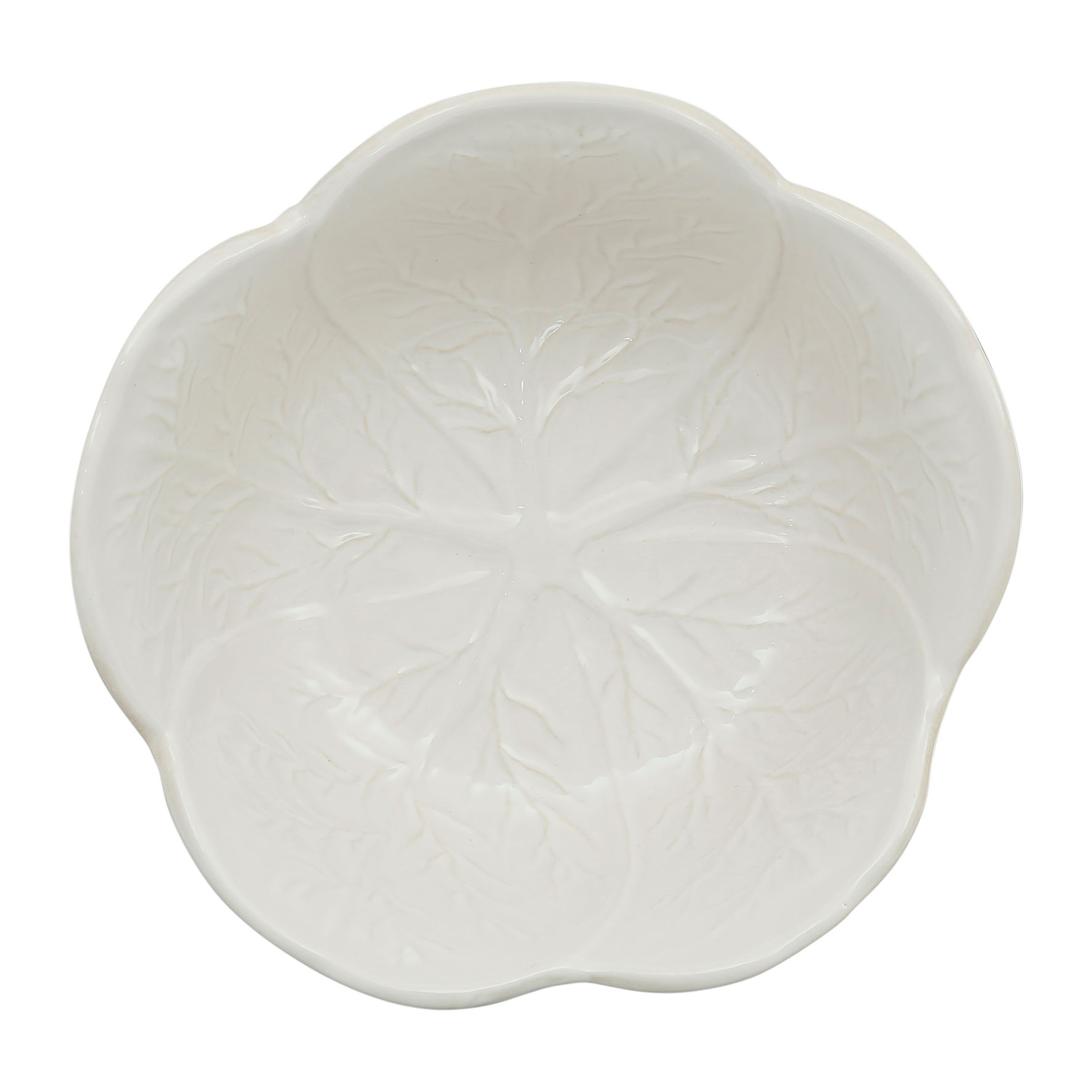 cote-table-chou-salatschuessel-weiss-27cm- Kohlblätter Aufsicht