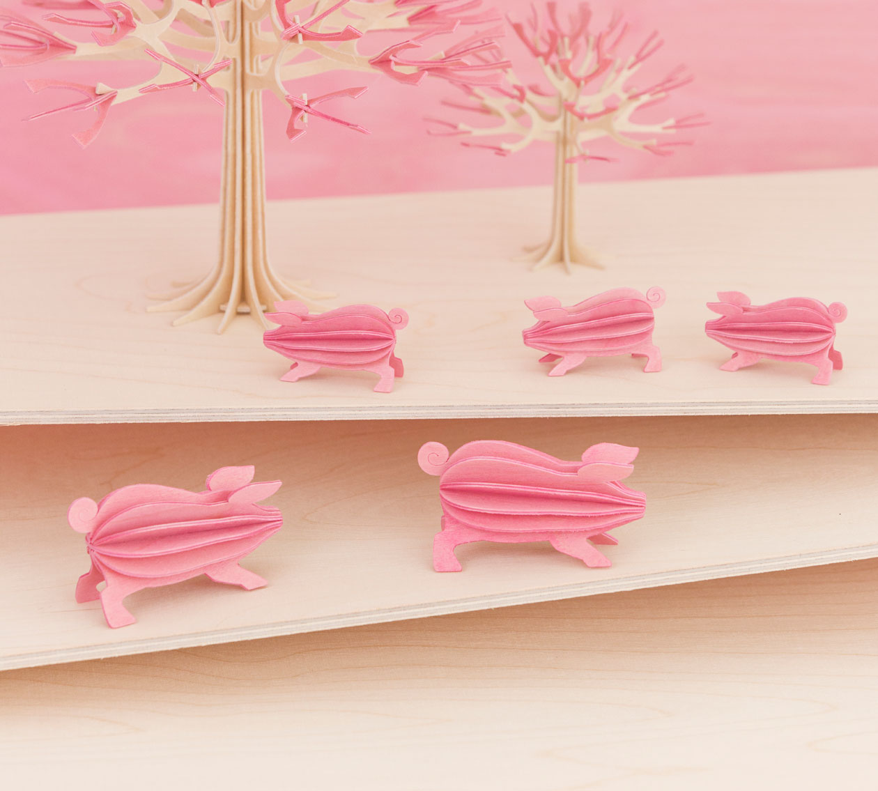 3D Glücks-Schwein 6 cm, zartrosa