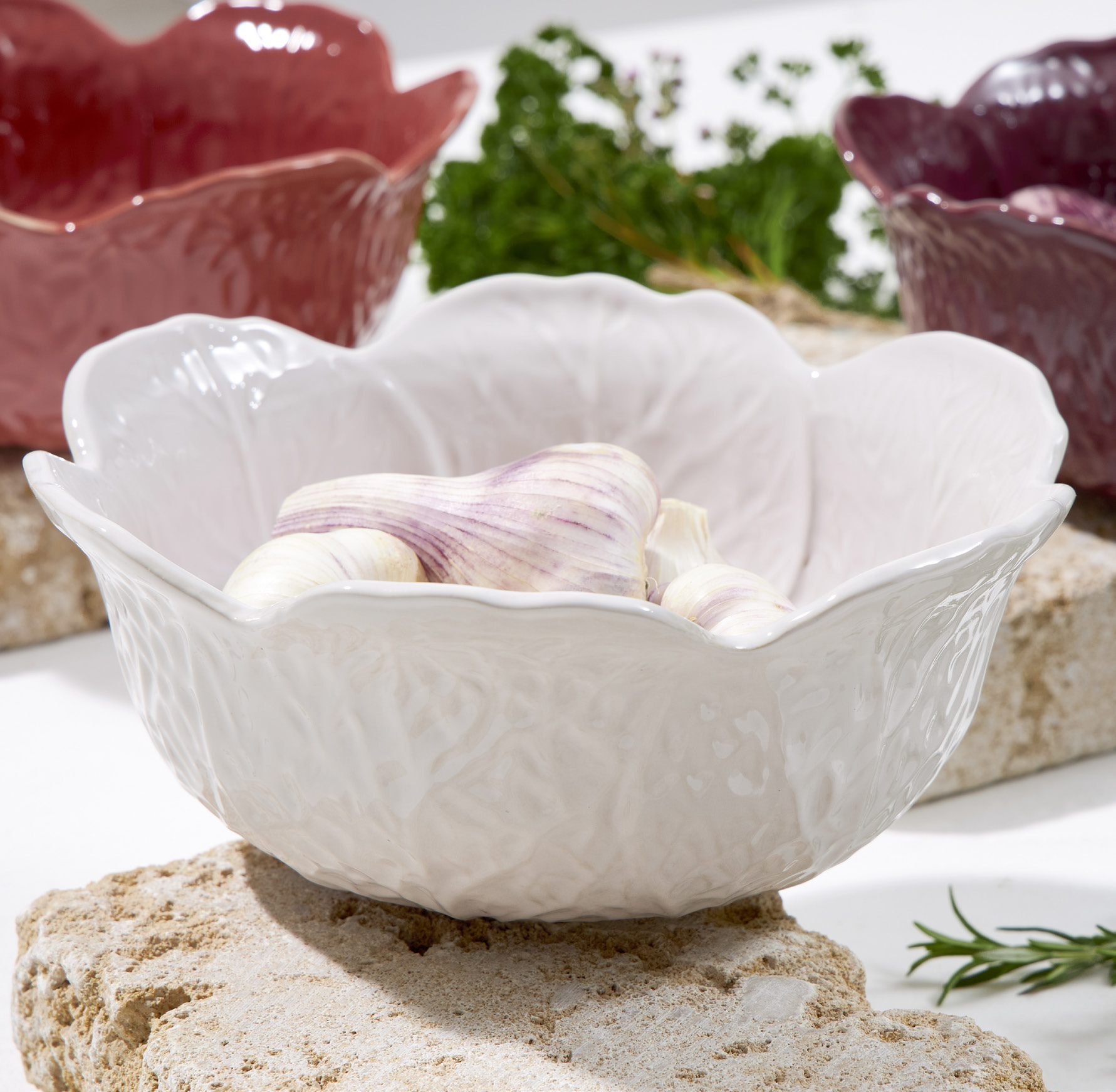 cote-table-chou-salatschuessel-weiss-27cm- Kohlblätter Ambiente
