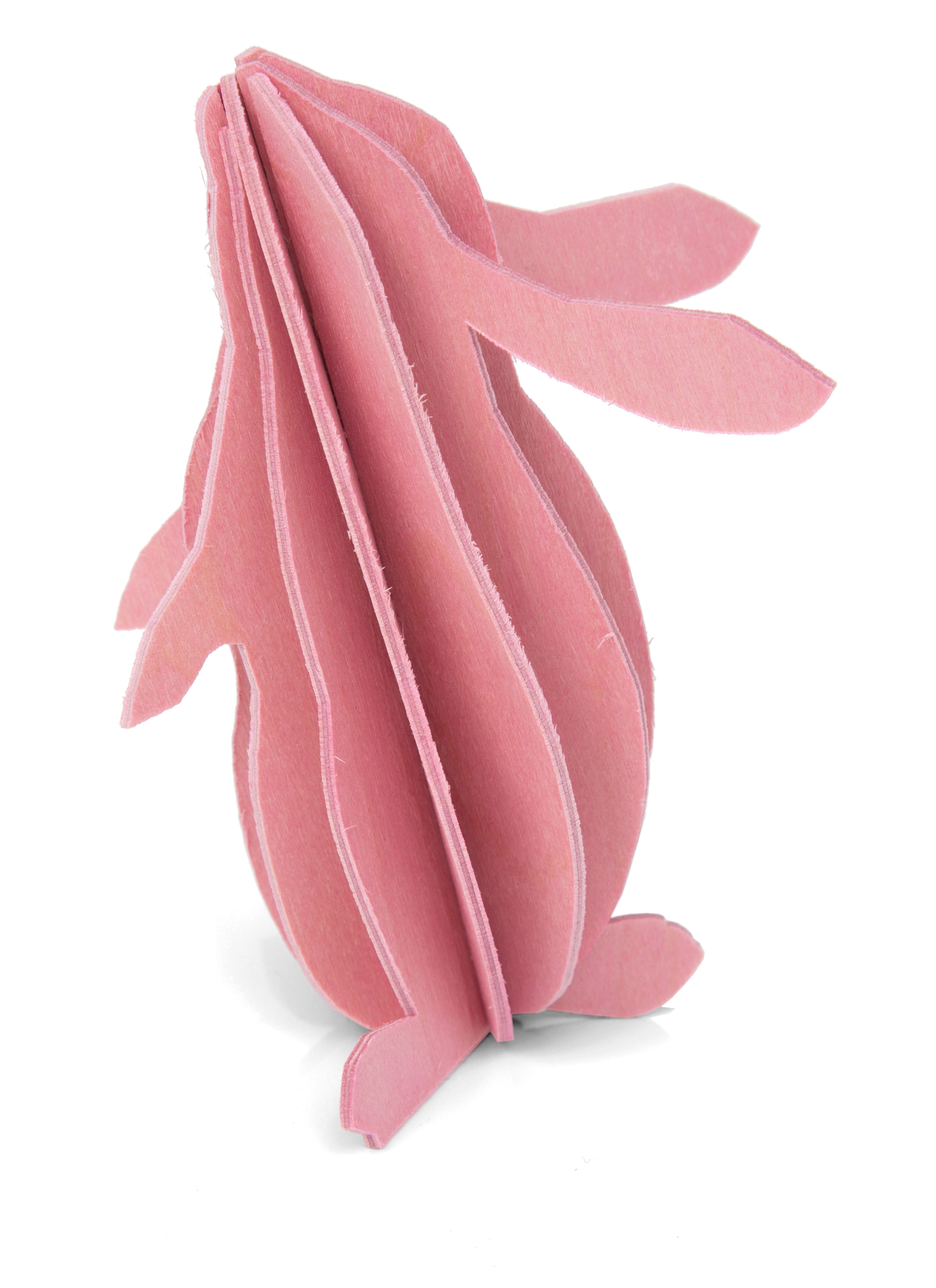 Lovi  3D Hase als Aufsteller 6cm cm Birkenholz zartrosa