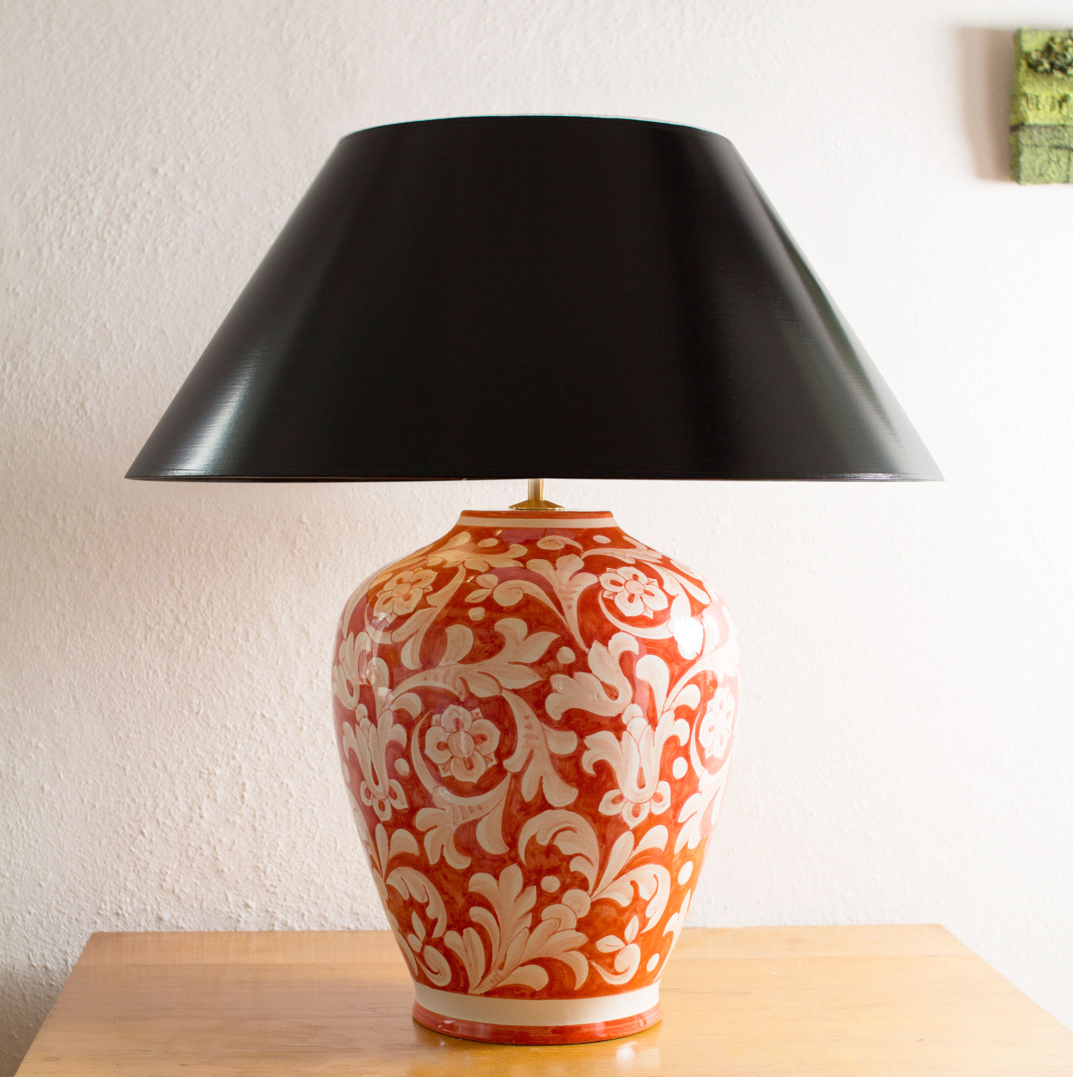 Tischleuchte Deruta rosso