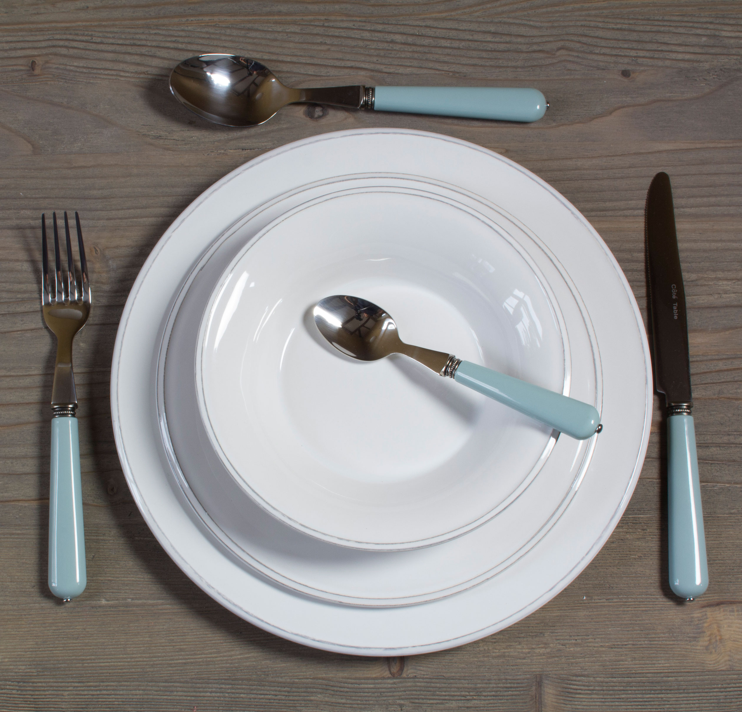 cote-table-Constance-Mueslischale-19cm-altweiss mit Dessertteller und Speiseteller