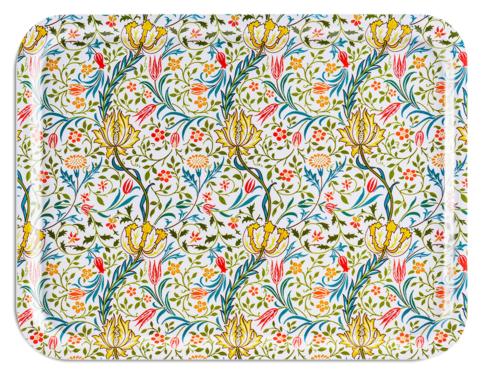 Åry Trays Tablett Flora William Morris Birkenholz 43 x 33 cm